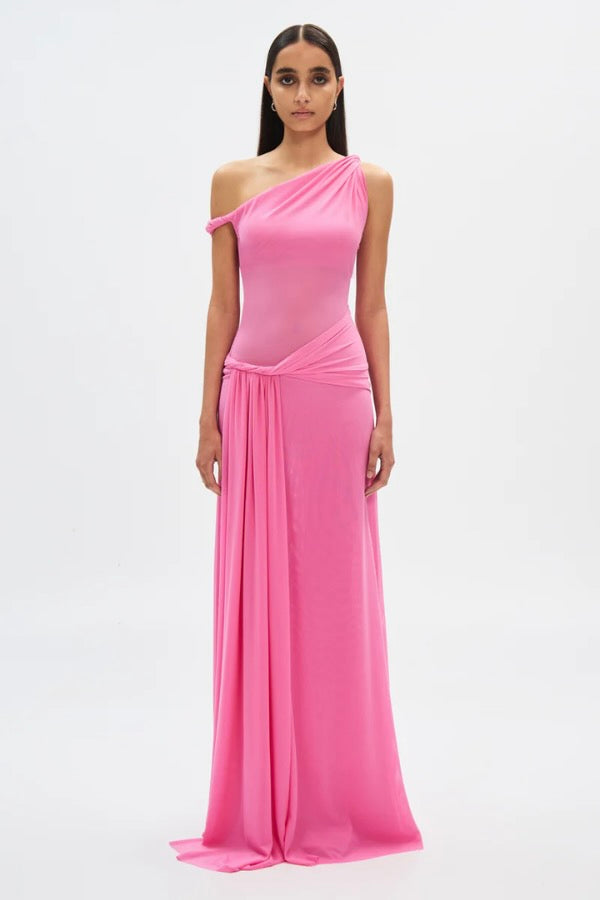 Sisal Mesh Maxi Dress - Orchid Pink