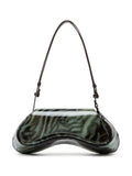 Play Zebra-print Crossbody Bag In Green