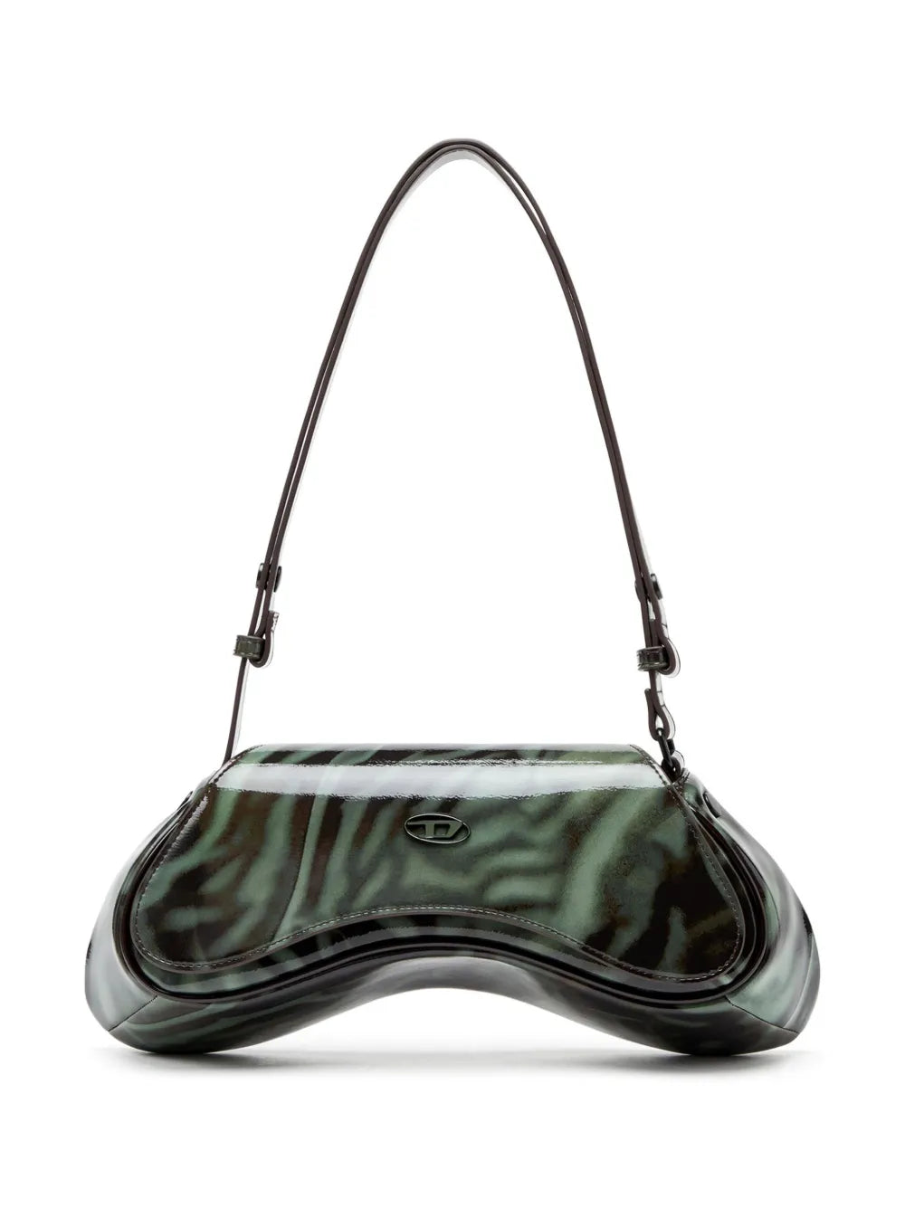 Play Zebra-print Crossbody Bag In Green