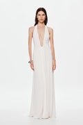 Jennifer Cupro Maxi Dress - White