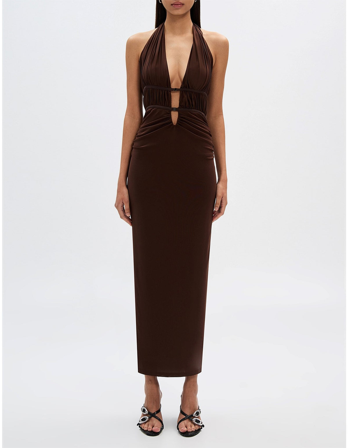 Celine Mesh Dress - Espresso