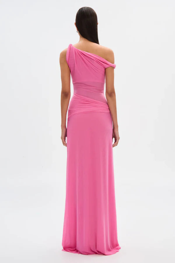 Sisal Mesh Maxi Dress - Orchid Pink