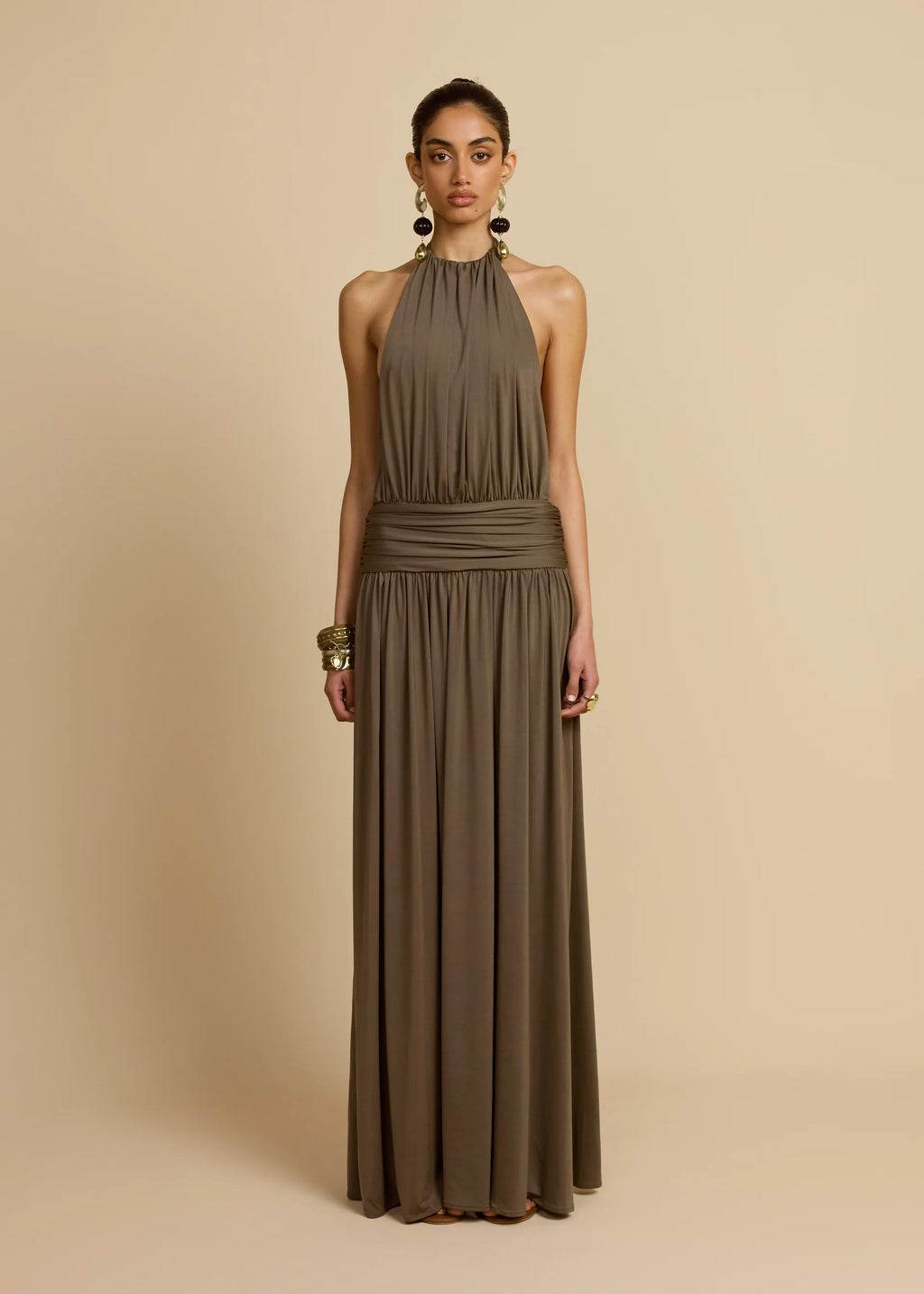 Santina Dress - Khaki