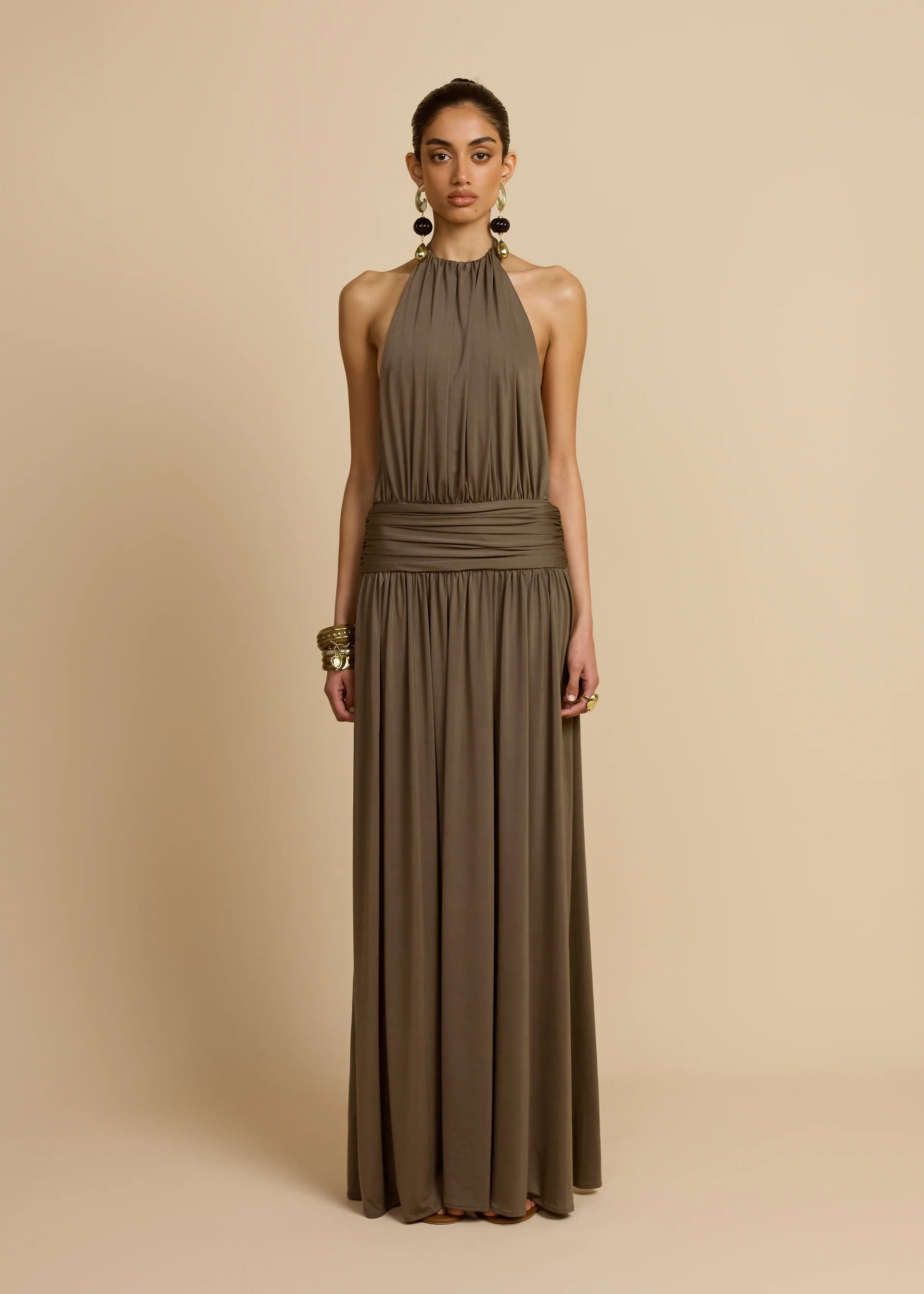 Santina Dress - Khaki