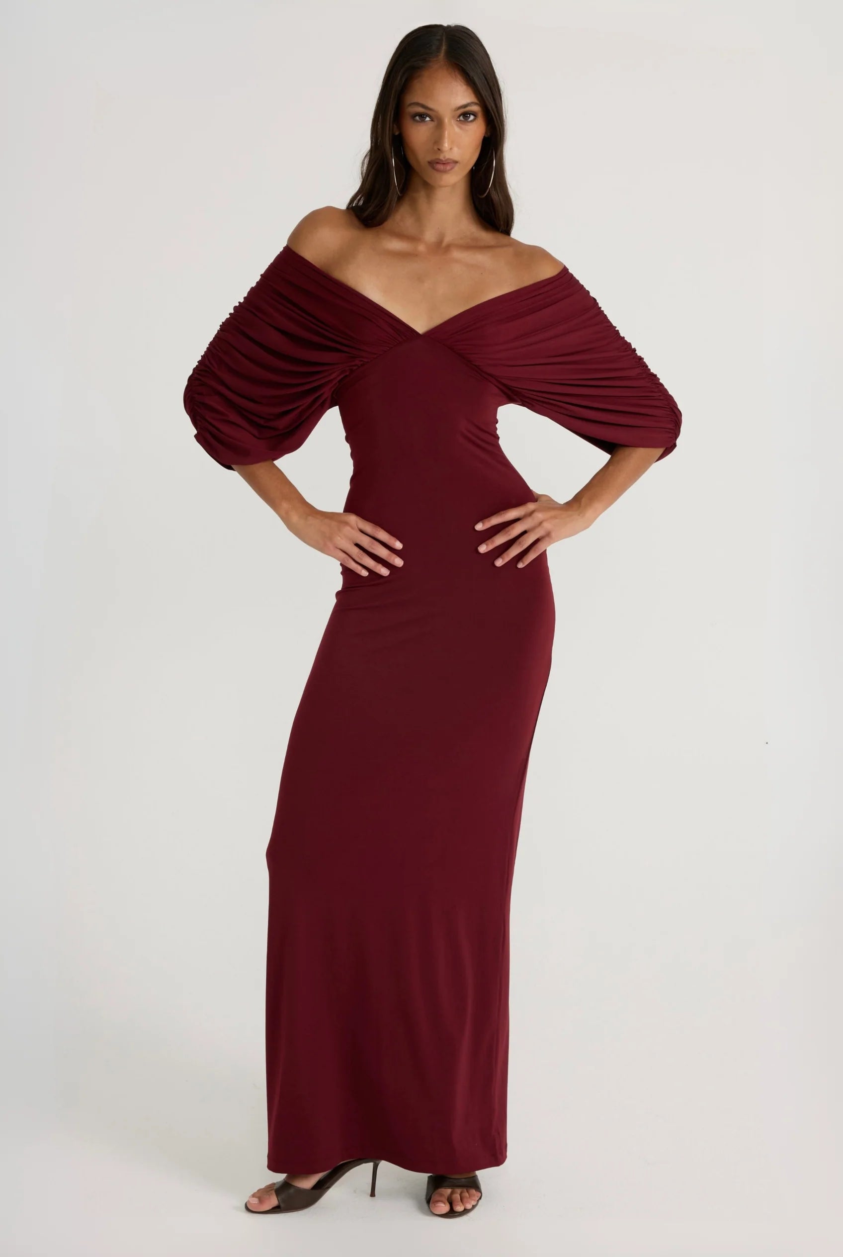 Neve Dress - Burgundy