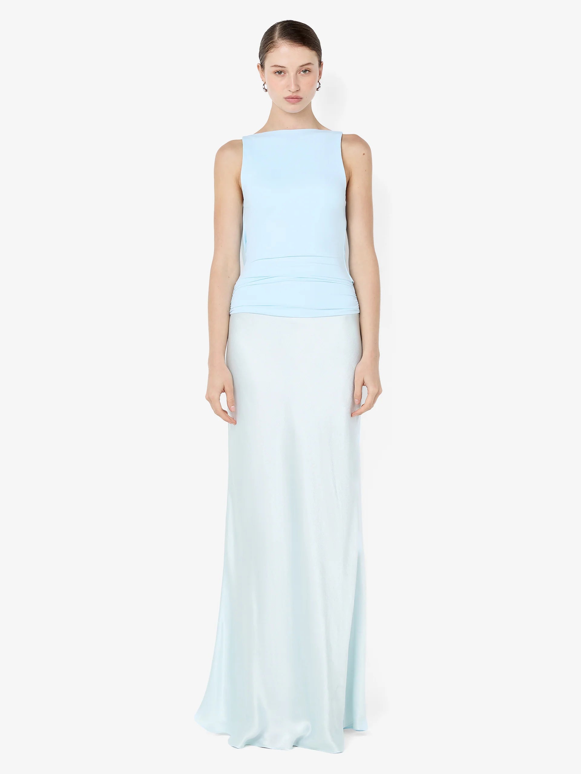 Mirabelle Cowl Neck Maxi Dress - Artic Blue