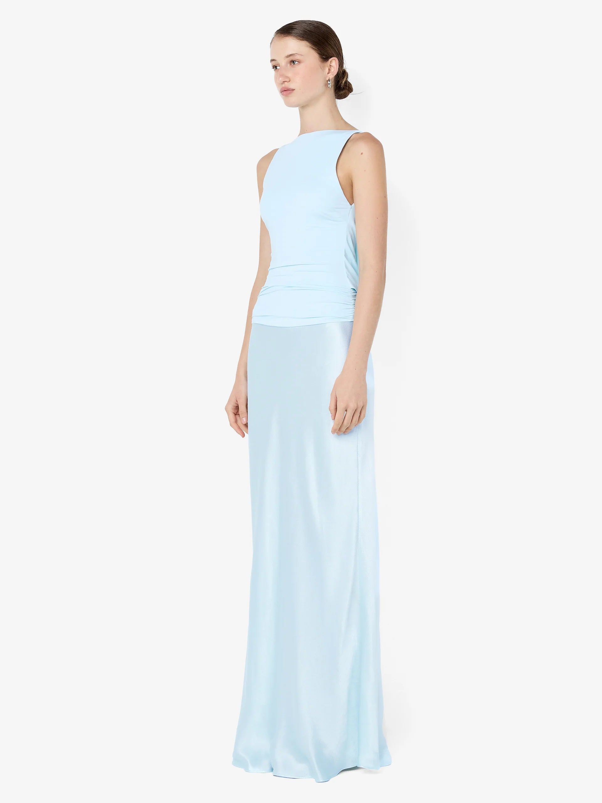 Mirabelle Cowl Neck Maxi Dress - Artic Blue