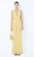 Cassis Drape Maxi Dress - Citron
