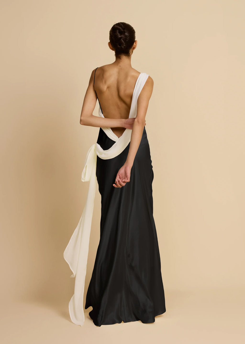 Helena Dress - Black and Ivory