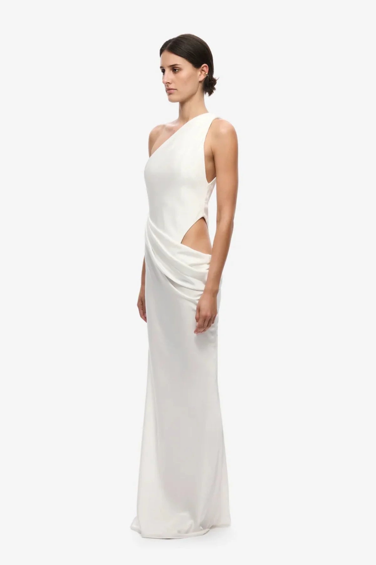 The Isadora Satin Dress - White