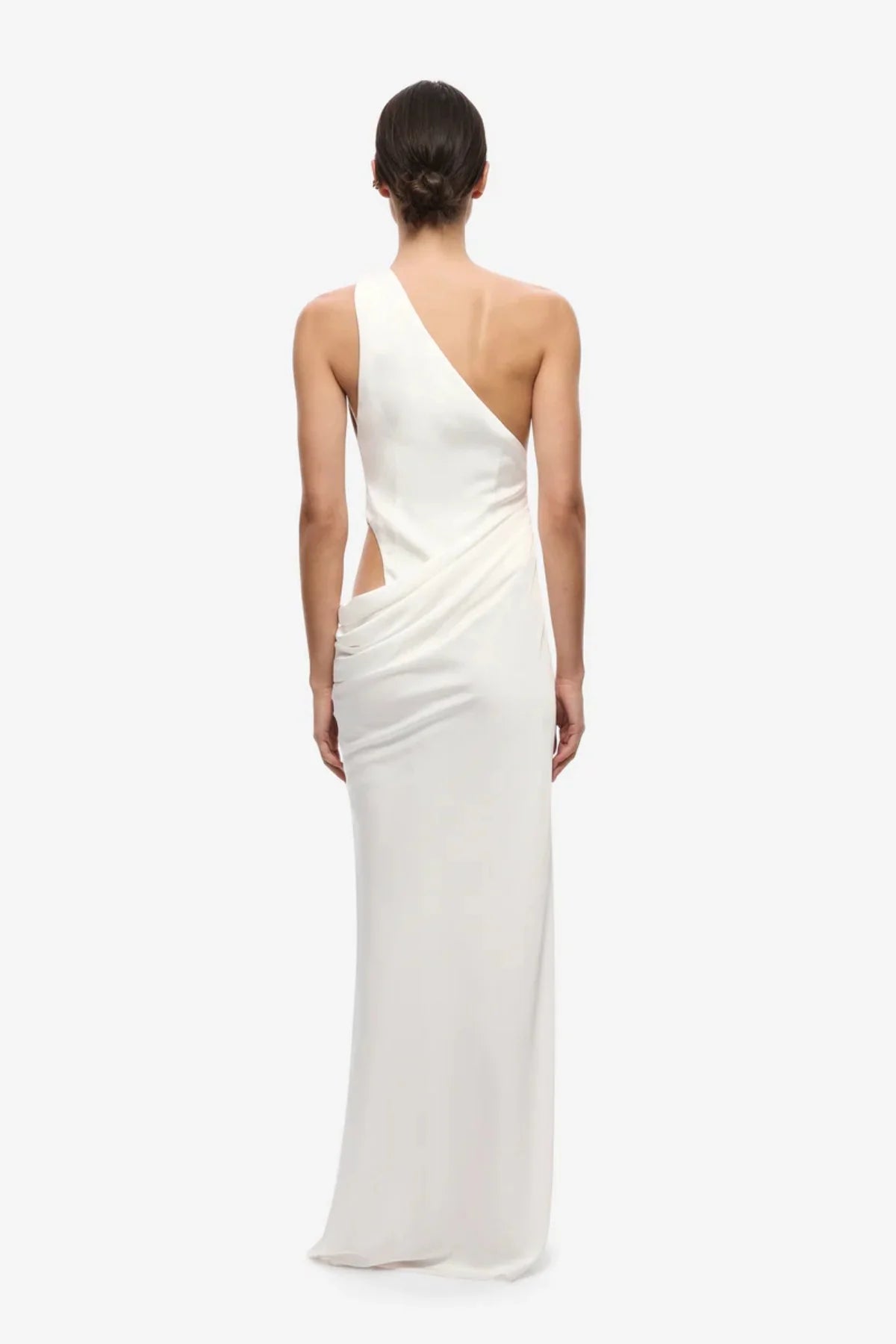 The Isadora Satin Dress - White