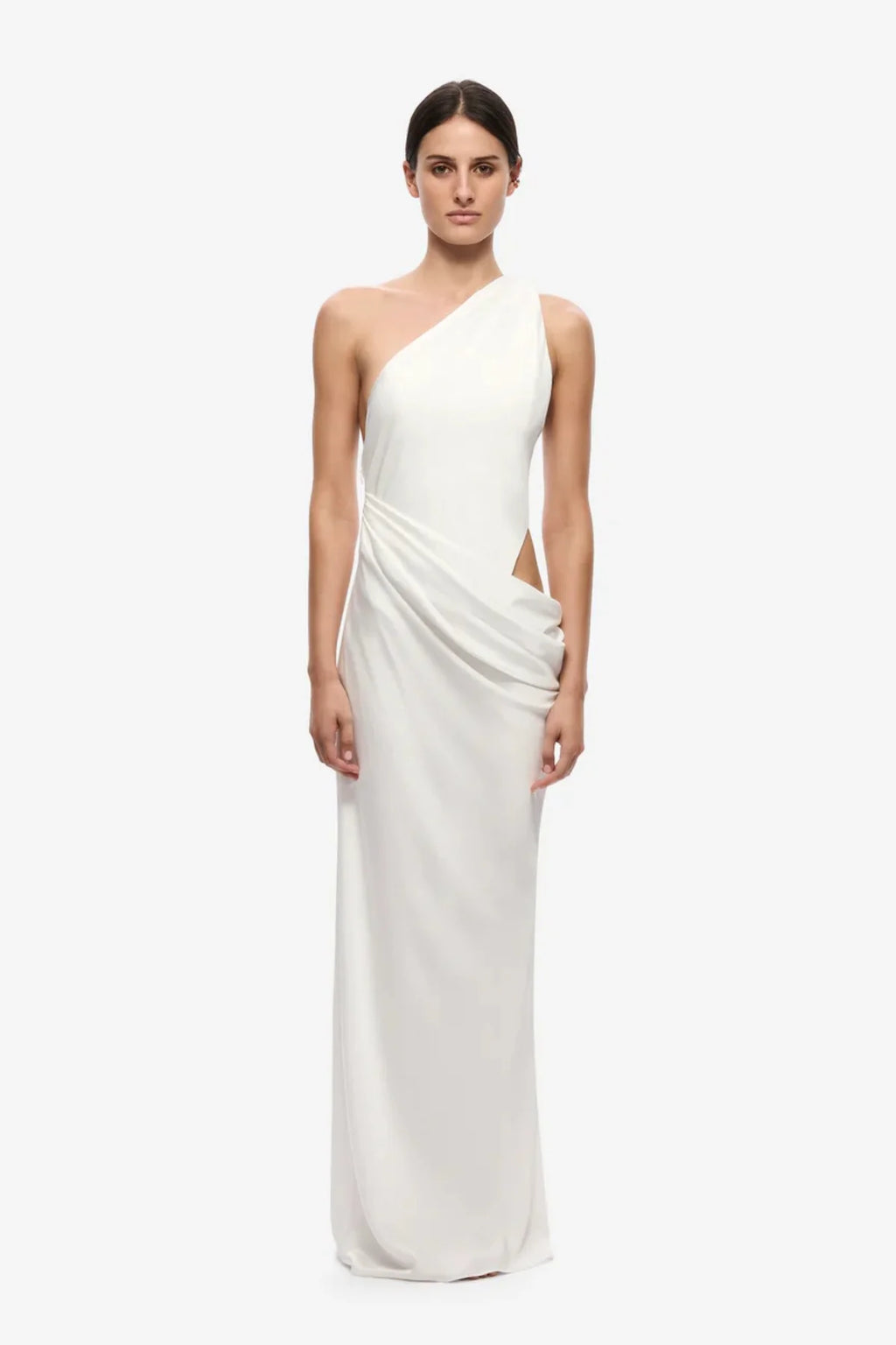 The Isadora Satin Dress - White