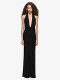 Cassis Drape Maxi Dress - Black
