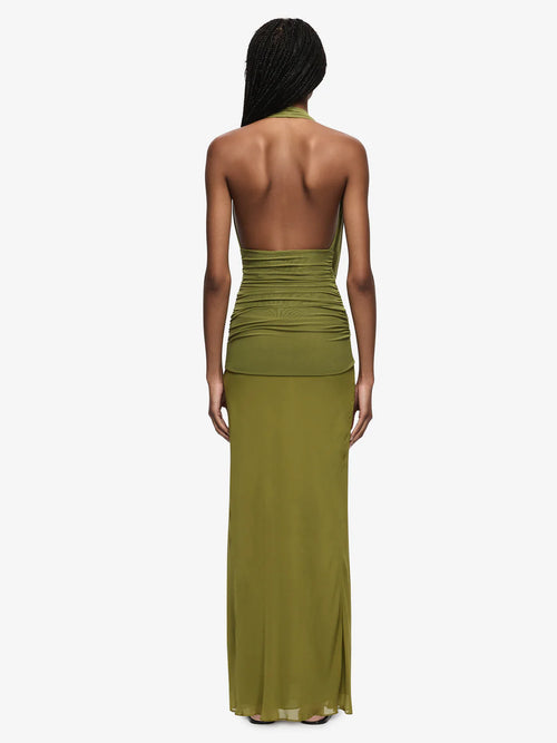 Cassis Drape Maxi Dress - Fern