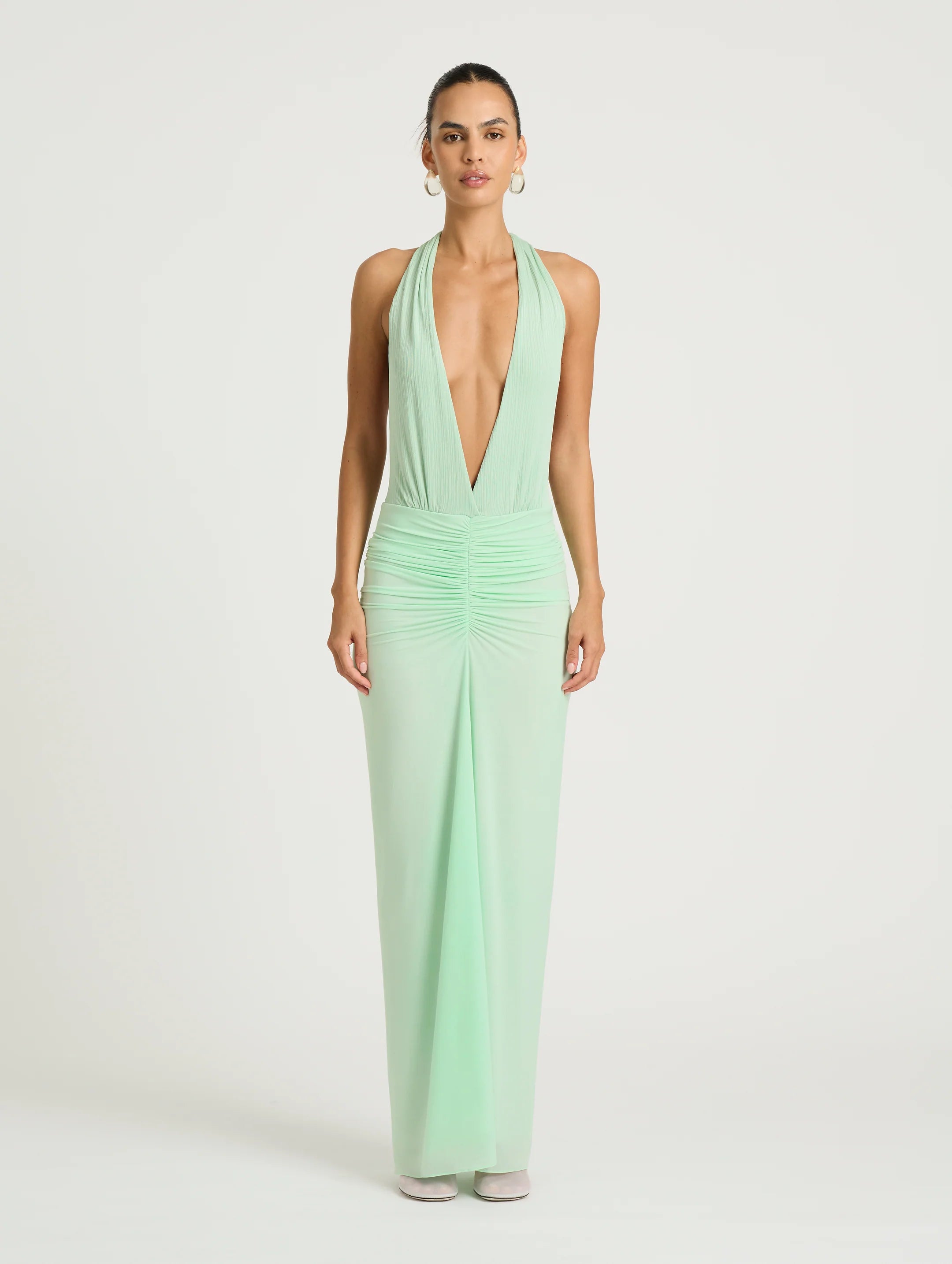 Octavia Maxi Dress - Bleached Aqua