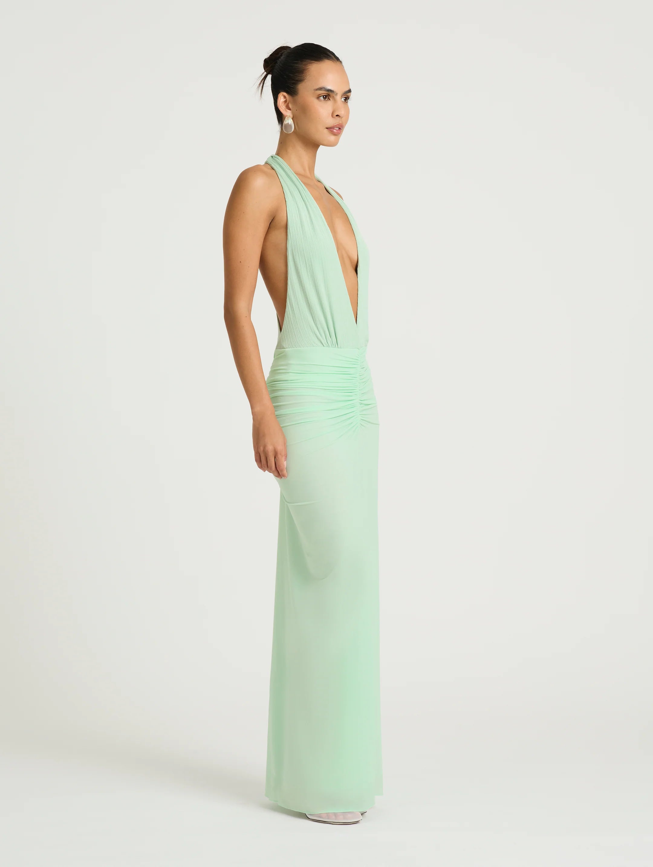 Octavia Maxi Dress - Bleached Aqua